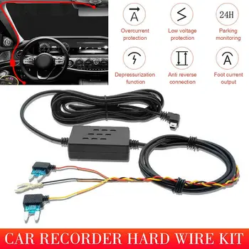 Univerzálny Hardwire Byt. rozvádzač Auto Záznamník 1,2 M Pomlčka Cam Pevný Vodič Auta s USB Micro Muž na Mini Žena Kábel Adaptéra