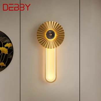 DEBBY Mosadz Nástenné Svietidlo LED Moderné Luxusné Sconce Svetla Dekorácie Interiéru Domácnosti Spálňa Posteli Obývacia Izba Chodba