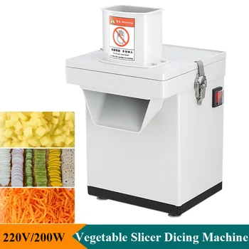 Multifunkčné Ovocia a Zeleniny Slicer Rezací Stroj 220V 200W Elektrická Dicing Stroj Domácnosti, Komerčné Použitie
