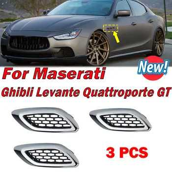 3ks Pre Maserati Ghibli Levante Quattroporte GT Auto Prednej Strane Mriežky Prívodu Vzduchu Blatník Ventilačné Mriežky Oka Gril Auto Príslušenstvo