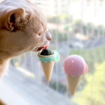 Mačka Mint Loptu Mačka Lízanie Vysmievajú, Čistenie Zubov Samostatne Ahoj Hračka Ice Cream Jedlé Produkty Pet Mačka