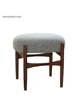 Stredoveké masívneho dreva mäkká taška make-up stolice wabi-sabi vietor baránok velvet obliekanie stoličky minimalistický popola dreva malý apartmán