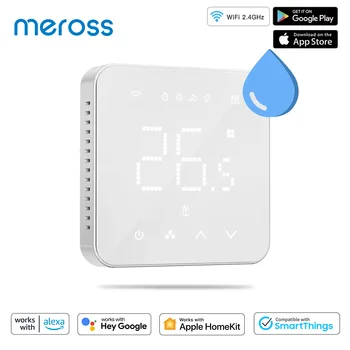 Meross Smart WiFi Termostat pre Vodu/Plynový Kotol Systému Teploty Diaľkové ovládanie Práce s HomeKit Alexa Asistent Google