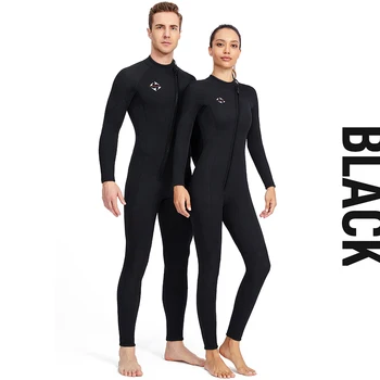 PONORTE sa PLACHTA 3 MM Wetsuits Potápačské Neoprénové Oblek Plavky Surfovať Vyhovovali Black M
