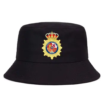 Odznak Národného Policajného Zboru Španielsko Vedierko Hat Dospelých Pevné Lete Rybár Spp Muž Slnečná Clona Klobúk Jeseň Panama