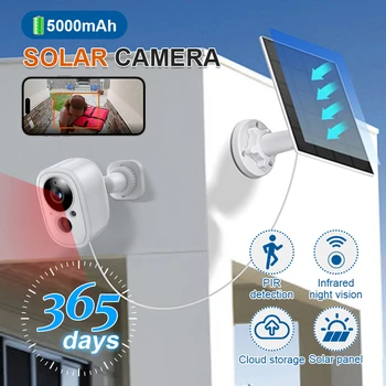 Solárne Mini Fotoaparát S Farebné Nočné Videnie obojsmerné Audio A Real-Time Video 5000mAh Nabíjateľná Batéria Zabezpečenia Ochrany Cam