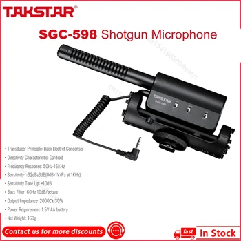 Takstar SGC-598 Fotografie Rozhovor Shotgun MIKROFÓN Mikrofón pre Nikon Canon DSLR Kamery DV Videokamera pre Vloggers/Videomaker