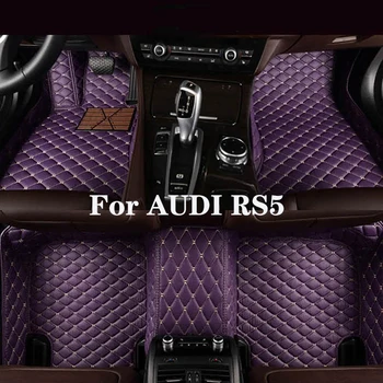 Plný Priestorový Vlastné Kožené Auto Rohože Pre AUDI RS5 rokov 2011-2016 (Model, Rok) Interiéri Automobilu Auto Príslušenstvo