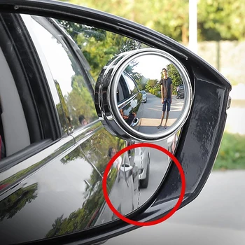 2 ks HD Sklo Auta Blind Spot Zrkadlo Auto Motocykel 360° Nastaviteľný Široký Uhol