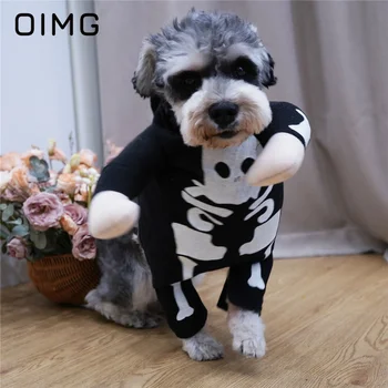 OIMG Nočného Demon Pet Oblečenie, Bradáče Bišonika Desivé Halloween Malé Psy Transformácie Oblečenie Mačka, Pes Zábavné Oblečenie