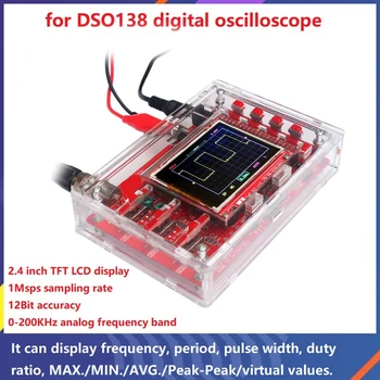 1Set 2,4-Palcový TFT LCD Displej 1Msps Vzorkovacia Rýchlosť Digitálne PCB+Kov Pre DSO138 Osciloskop S puzdrom