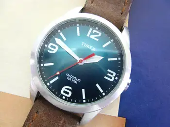 Gradient modrá dial (tlačidlo batérie) timex quartz svetelný pánske hodinky