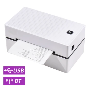 Desktop Tepelná Tlačiareň štítkov na 4x6 zásielka Tlač etikiet Bezdrôtový BT a USB 180 mm/s Tepelným Nálepky Tlačiareň