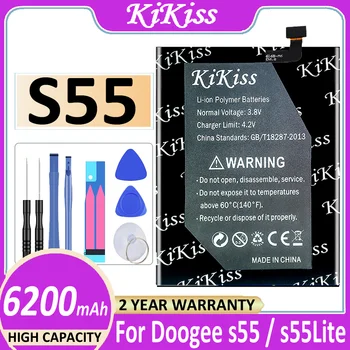 Pôvodné KiKiss Batérie 6200mah pre Doogee S55 S55Lite Bateria