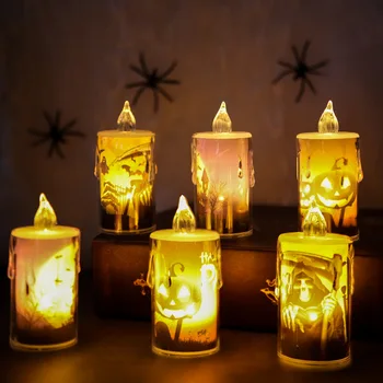 Halloween Dekorácie LED sviečkach Čarodejnice Tekvica Lampa pre Domáce Bar Strašidelný Dom Halloween Party Dekor Horor Rekvizity