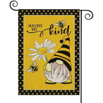 1PC Vždy Bee Druh Vzor Obliečky Bavlna Záhrada Vlajky Zástavy Krytý Vonkajší Domov Garden Visí Dekor