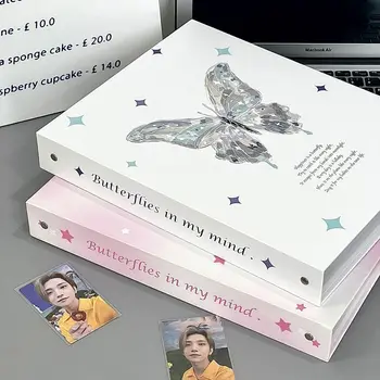 Motýľ A4/A5 Binder Photocard Držiteľ Kpop Idol fotoalbum Kawaii Zbierať Knihy DIY Vestník Mliečne Úložisko Fotografií Albumy