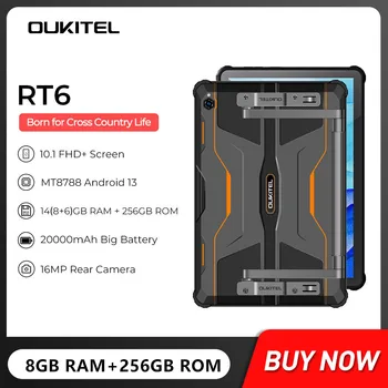 Oukitel RT6 Robustný Tablet PC 8 GB+256 GB Android 13 Pad 10.1 Palcový FHD Tablety 16MP Fotoaparát 20000mAh Veľké Batérie 33W Rýchle Nabíjanie