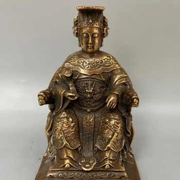 Bohyňa Mora Mazu Po Dni Sedí Na Antickej Bronzovej Sochy Pre Domáce Uctievanie A Dekorácie