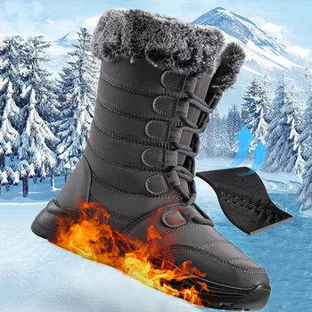 Sneh Topánky Ženy Plyšové Topánky Pre Ženy, Dámy Nepremokavé Topánky Udržať V Teple Dámske Topánky Nový Plochý Winter Boot Žena Botas Mujer