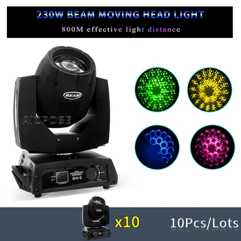 10Pcs/Veľa 7R 230W Lúč Pohyblivé Hlavy Svetla Laserový Projektor DJ Stage Svetlo Dotykový Displej Ovládanie Svetla Účinok Pozornosti