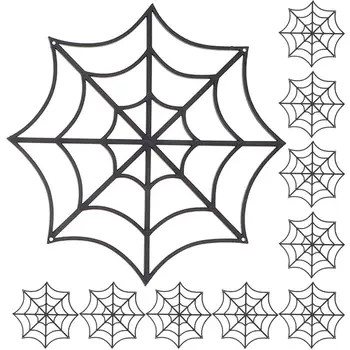 10pcs Halloween Plastové pavučina Dekor Visí Ozdoby Strany Rozloženie Rekvizity