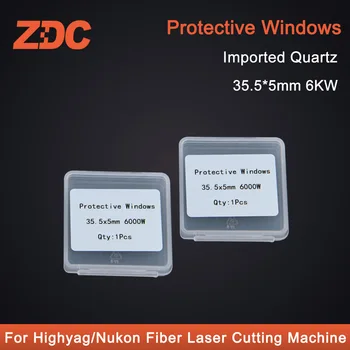 ZDC 10pcs Fiber Laser Optickej Šošovky Ochranné Windows Sklo 35.5*5mm 6000W Pre Highyag/Nukon Vlákniny Laserový Rezací Stroj
