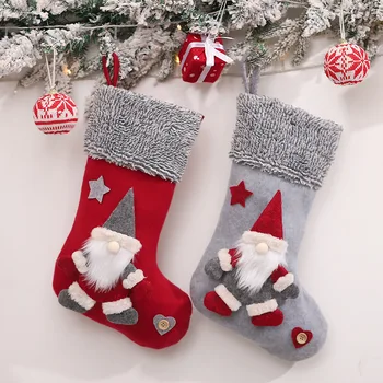 Nový Rok, Vianoce Ponožka Vianočný Darček Candy Bag Vianočný Strom Decor Visí Ozdoby Strany Doma Krb Dekorácie