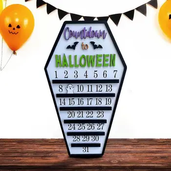 Halloween Kalendár Nástenné Závesy Rakva Tvar Časovač Kalendáre Adventný Kalendár Nástenné Závesy Drevené Remesiel Halloween Party