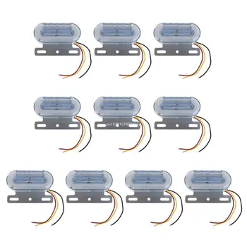 10Pcs Oválne Vzdialenosť LED Predné, Zadné, Bočné Obrysové Svetlo pre Truck RV Auto, Príves, Autobus 24V Dropship