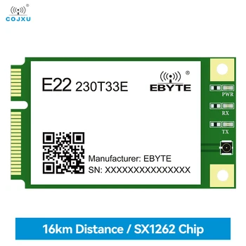 SX1262 230MHz 33dBm Bezdrôtový LoRa rozprestretého Spektra E22-230T33E MINI PCI-e Štandardné Rozhranie UART/RS485/RS232/USB Vzdialenosť 16 KM