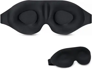 3D Oko Spánku Maska Štylistickými Pohár Noc zaviazanými očami Svetlo Blokovanie Oko Pokrytie Tvarovaný Odtieň s Nastaviteľný Pásik pre Cestovanie