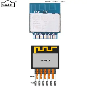 1/2pc Wi-Fi Modul ESP-02S TYWE2S Sériové Zlaté Prst Package ESP8285 Bezdrôtový Transparentný Prenos Kompatibilné S ESP8266