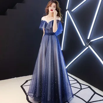 Hong Hu Žien Formálne Večerné Šaty 2023 Štýlový Banquet Elegantné Hviezdnej Oblohe Nádherné Šaty Prom Šaty Pre Ženy