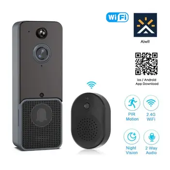 Zvonček Home Security Kamera, Wifi, Smart Home Elektronický Zvonček Vonkajšie Nepremokavé Bezdrôtový Video Interkom Bezdrôtový Zvonček