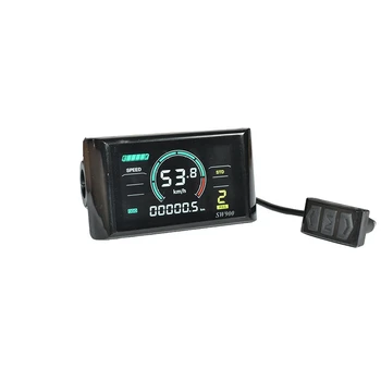 Nové SW900 Farebný Displej LCD Displej Ovládanie 24/36/48/60/72V Rýchlomer Káblové Nepremokavé Plug Cyklistické Doplnky