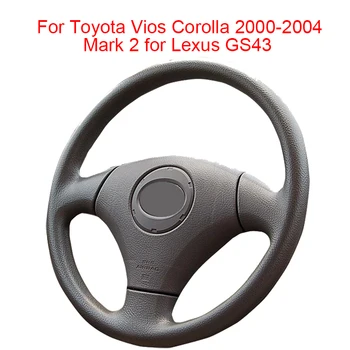 Prispôsobený Auto Volant, Kryt Pre Toyota Vios Corolla 2000-2004 Známka 2 Lexus GS43 Kožené Šnúrky Na Auto Volant