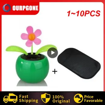 1~10PCS Auto Ornament Solárny Tanec Tras Hlavy Cartoon Sun Flower Pot Automobilový Auto Tabuli Dekorácie Roztomilý Auto