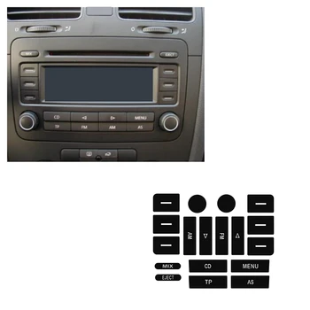 Auto Klimatizácia Klímy Teplota Rádio Súprava na Opravu Nálepky, Nálepky Na VW Golf Mk5 Pre Passat Oprava Opotrebovaných Tlačidlo