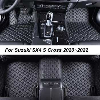 Auto Podlahové Rohože Pre Suzuki SX4 S Cross 2020~2022 AUTO DropShipping Centrum Interiérové Doplnky Kožené Koberce Koberce Nohy Podložky