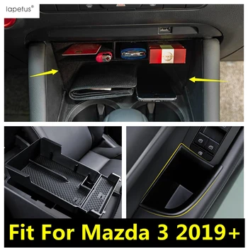 Centrálne Riadenie Úložný Box / Predná Lakťová Opierka Box Kontajner Mince Držiteľa Zásobník Na Mazda 3 2019 - 2022 Plastové Interiérové Doplnky