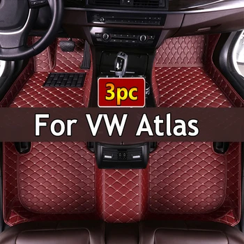 Auto Rohože Pre Volkswagen VW Atlas Teramont CA1 2017~2022 Auto Častí Interiéru Podlahe Koberec Koberec Luxusné Kožené Mat Auto Príslušenstvo
