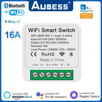E WeLink Wifi 16A MINI Smart Switch Supporte 2way Ovládanie Časovač Prepínač Bezdrôtovej komunikácie Mart Domácej Automatizácie Práce S Alexa Domovská stránka Google