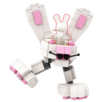 Gobricks MOC Hra Bunnyed-roboty Mini Akcia Znaky stavebným nastaviť Zvierat Tanec Králik Tehla Hračky Detí, Darček k Narodeninám