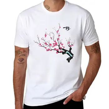 Nové Cherry blossom Slivkové kvety Kreslenie T-Shirt nové vydanie tričko vlastné tričko black t-košele pre mužov