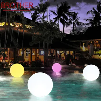 BRAT Moderné Plávajúce Loptu Krajiny Lampa Tvorivé Vonku Bazén Svetlo LED, Diaľkové Ovládanie Vodeodolné IP65 pre Hotel Garden