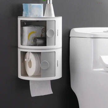 Kúpeľňa Nepremokavé Wall Mount Toaletného Papiera Držiak Police Toaletného Papiera Zásobník Roll Papierovej Dutinke Skladovanie Tvorivé Zásobník Tkaniva Box