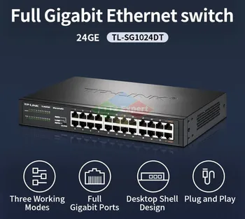 TP-LINK 24 Port Switch Full-gigabit Network Monitoring TL-SG1024DT 1000M Kábel Siete LAN Ethernet Splitter HUB