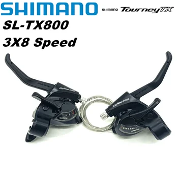 Shimano Tourney ST-TX800 Horský Bicykel Shift/Brzdové Páky EZ Fire Plus 3x8 Speed Shift Páky Časti Bicyklov
