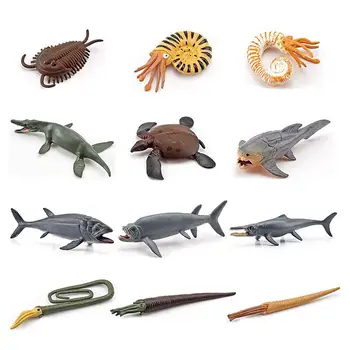 12Pcs/Set Simulácia Pravekého Mora Život Akčné Figúrky Realisticky Ammonite Dávnych Morské Živočíchy Model Hračky
